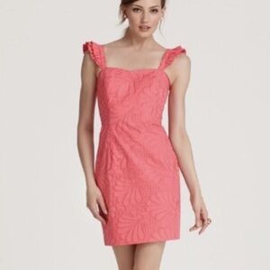 Lilly Pulitzer Sarafina Coral Pink Eyelet Dress